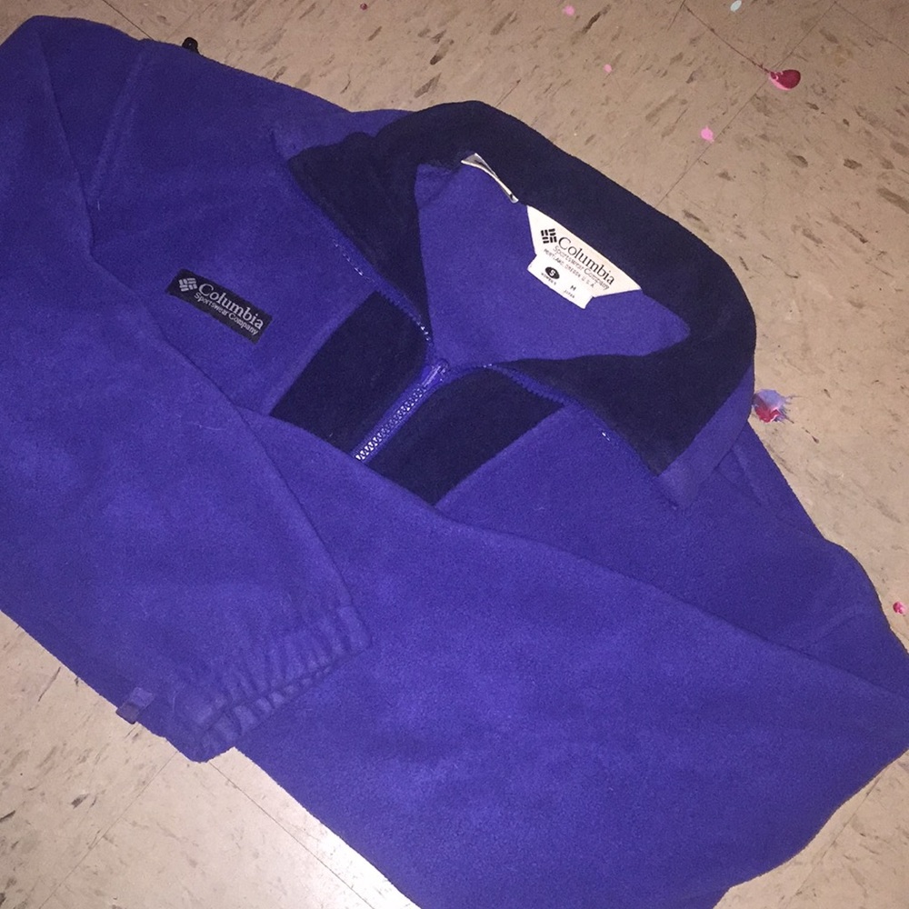 Columbia Purple Ski Jacket with High Collar and Fleece Material - Picture 6 of 8